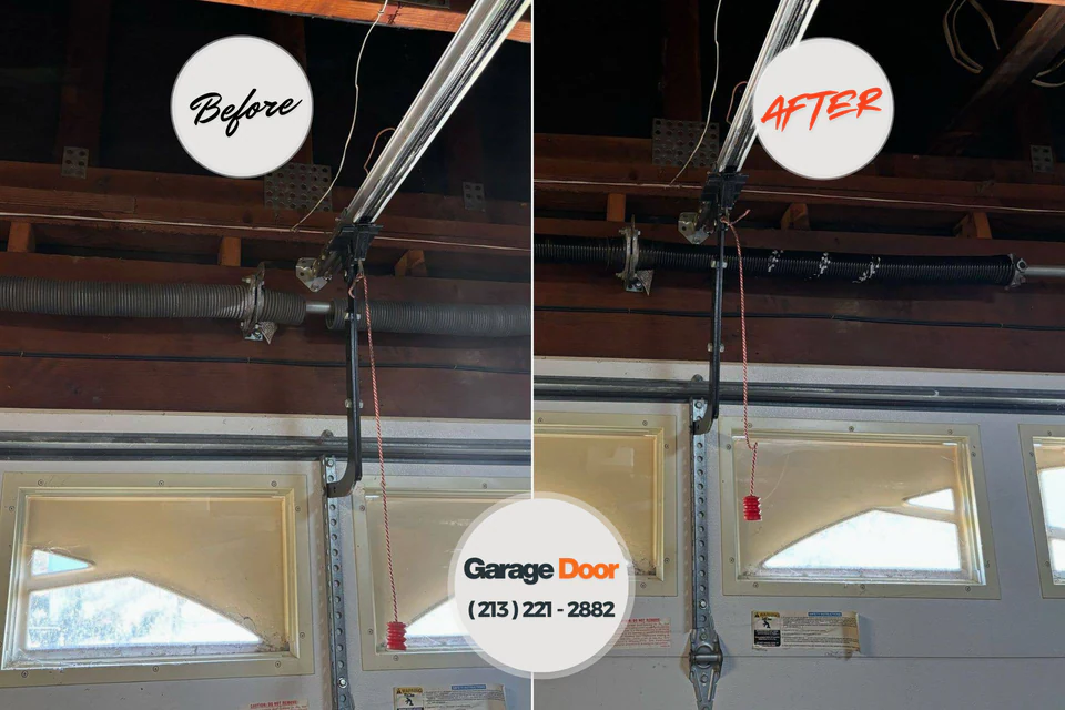 Before and after: garage door repair 60531